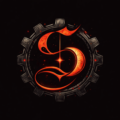 Logo stylisé d'une lettre "S" rouge, entouré d'un rouage noir.